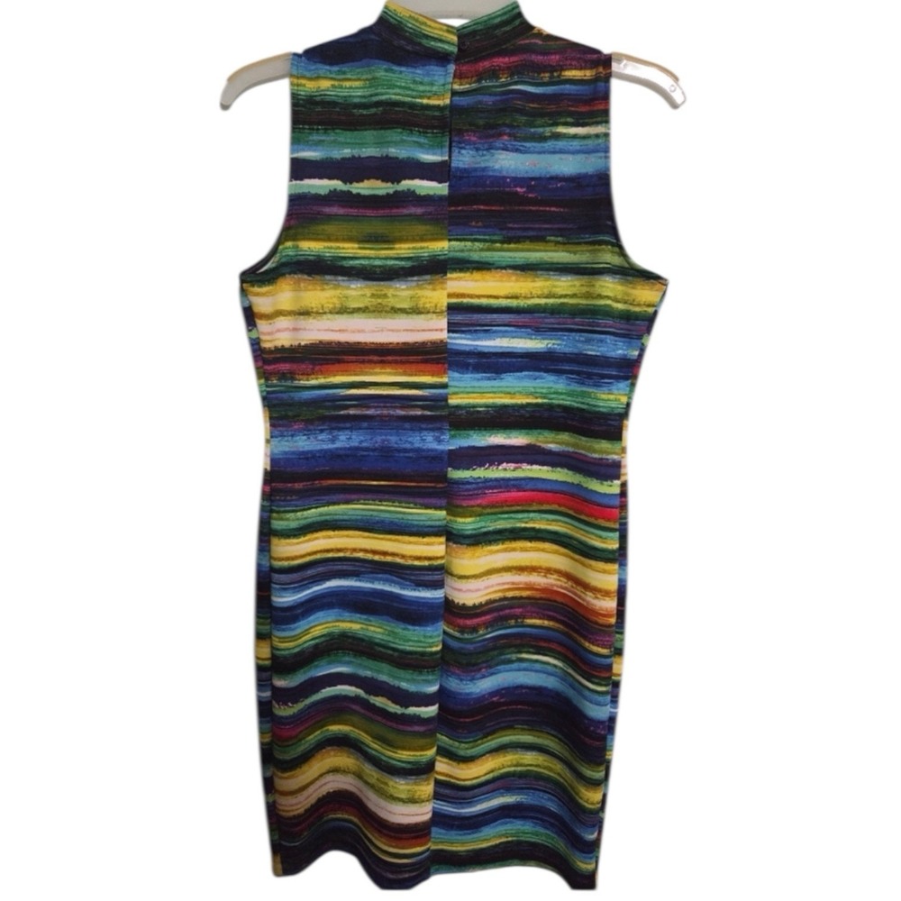 Bold Elements Multi-Colored Striped Fitted Curvy … - image 4